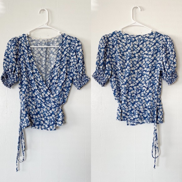Reformation Poire Floral Wrap Blouse - Picture 5 of 12
